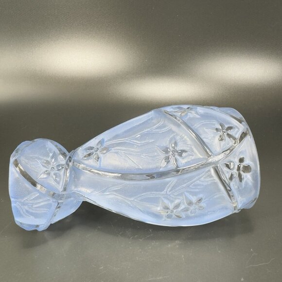 Consolidated Glass Co Line 700 Martele Frosted Blue Goblet Manganese 365nm Set 2 - Picture 11 of 16